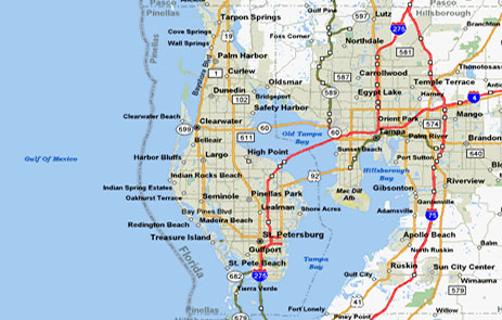 Pinellas county map